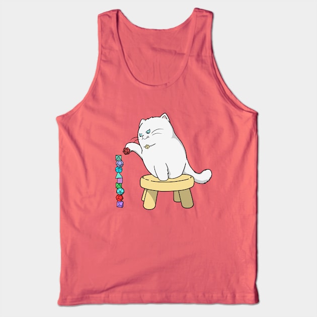 Gaming Cat (Stacking Dice) Tank Top by Ahundredatlas